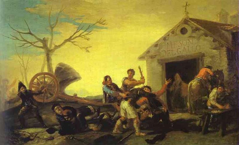 Francisco Jose de Goya Fight at Cock Inn